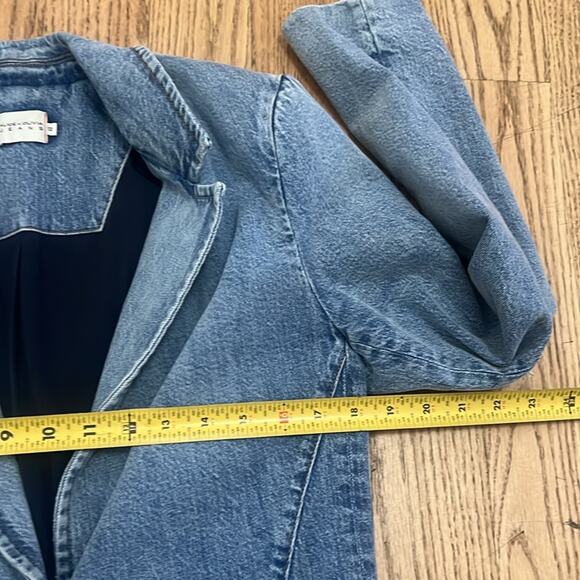 ALICE & OLIVIA DOUBLE BREASTED BUTTON CUFFED NWOT DEMIN BLAZER SIZE 12 - Picture 9 of 12